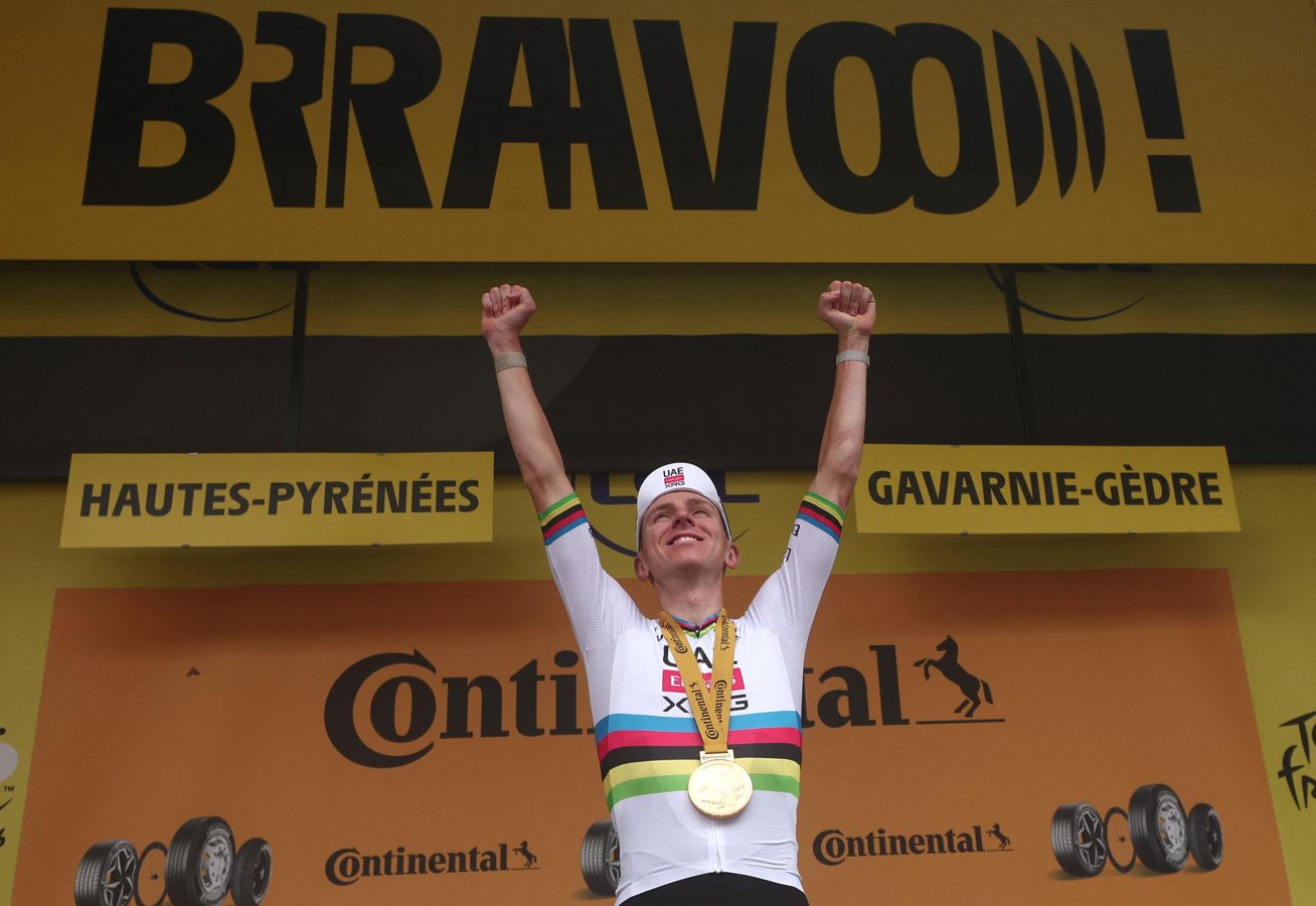Tadej Pogacar reprend le maillot jaune après sa démonstration dans le Tourmalet